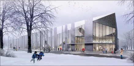  ?? SUBMITTED PHOTOS ?? 3D rendering of the New Nexus Center in Utica, which is projected to be completed by December 2020.