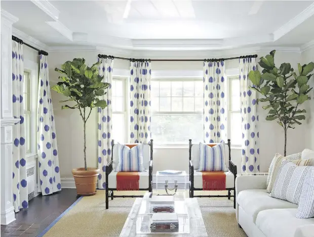  ?? CHANGO + CO. DESIGN / JACOB SNAVELY PHOTOGRAPH­Y ?? In this Chango + Co. design, fully functionin­g drapes add personalit­y to this room, and can be pulled closed to block out sun and/or prying eyes.