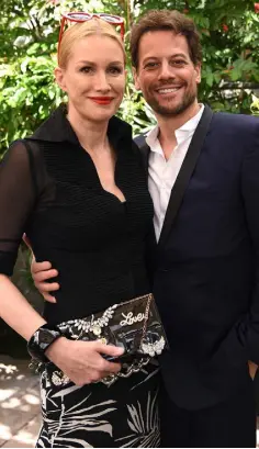  ??  ?? SPEAKING OUT: Alice Evans with husband actor Ioan Gruffudd