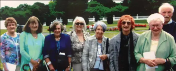  ??  ?? Members of the Mattock Rangers active retirement group attended a garden party with President Michael D Higgins and his wife, Sabina, recently. Pictured are Mary Finnegan, Rosemary McDonnell, Noreen Reilly, Maureen Grace, Mary McCarthy, Molly Elridge,...