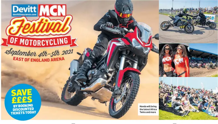  ??  ?? Honda will bring the latest Africa Twins and more