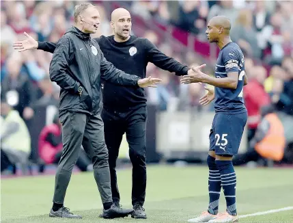  ?? ?? Equipa de Guardiola tem agora um ponto de vantagem sobre o Liverpool.