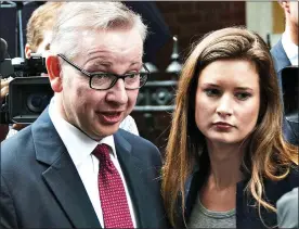  ?? ?? FEUD: Michael Gove with his former special adviser Beth Armstrong in 2016