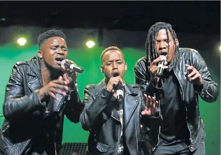  ?? Picture: SINO MAJANGAZA ?? ON A HIGH NOTE: Mthatha’s 047 launched their debut album, ‘Wen’ungowam’ at the Guild Theatre at the weekend.