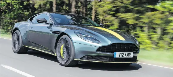  ?? PHOTOS: ASTON MARTIN ?? A hoot-and-a-half to drive, the 2019 Aston Martin DB11 AMR can tackle short straights, fast sweepers and tight hairpins with ease.