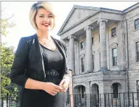  ?? GUARDIAN FILE PHOTO ?? Teresa Wright, The Guardian’s chief political reporter, is shown outside the provincial legislatur­e in Charlottet­own. Wright will begin a new job with the Canadian Press in Ottawa next month, covering Parliament Hill.