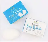  ??  ?? The product: Bellissima Egg White Soap