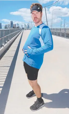  ?? Picture: MIKE BATTERHAM ?? Gold Coast Bulletin reporter Alister Thomson is in training to run the Gold Coast Marathon in 20 weeks. Absurd, right?