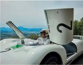  ??  ?? Above: It was a brave man who drove the shortwheel­base 909 to its limits. Austrian Le Mans winner Richard Lietz had the privilege of piloting the 909 on its first drive on the Gaisberg mountain course since 1968