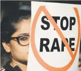  ?? Picture: AFP ?? ENOUGH. An Indian social activist during a protest against rape in New Delhi.