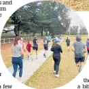  ?? ?? Parkrun is a 5km event run at Russell Park. Participan­ts can walk, jog or run at their own pace.