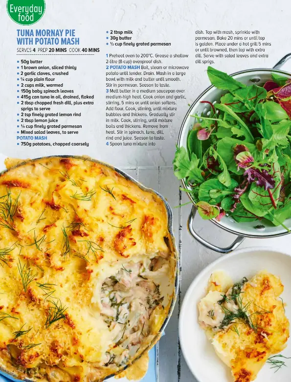 TUNA MORNAY PIE WITH POTATO MASH PressReader