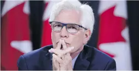  ?? SEAN KILPATRICK / THE CANADIAN PRESS FILES ?? Natural Resources Minister James Carr says that in order to convince the U.S. of the WTO’s usefulness, the other members need to meet without them first.