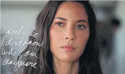  ?? MARK WILLIAMS RELATIVITY MEDIA ?? “Violet” stars Olivia Munn as an film executive who is outwardly successful but constantly hears a critical voice inside her head that influences all her decisions.