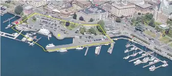  ?? VICTORIA.CA ?? An aerial view of Ship Point from the City of Victoria’s website.