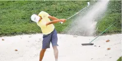  ?? COURTESY OF JEFF REID/ROANOKE TIMES ?? Kellam’s Luis Park, pictured hitting out of a bunker at a region tournament, is a big reason why coach Jason Copeland has high hopes for his team.