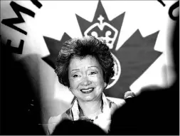  ?? CHARLA JONES/TORONTO STAR ?? Governor General Adrienne Clarkson speaks to a Toronto audience yesterday.