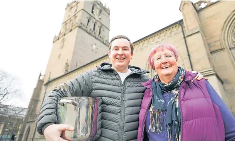  ?? Picture: Kris Miller. ?? Dean Banks and Barbara MacFarlane at the Steeple Church in Dundee.