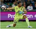  ??  ?? Brisbane Roar goalkeeper Jamie Young was the subject of racist abuse on Saturday.