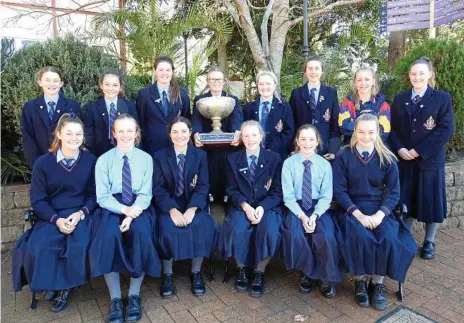  ?? Photo: Contribute­d ?? ACHIEVEMEN­T: The Glennie School’s victrious equestrian team. (Back, from left): Grace Muirhead, Georgette Emmerton, Ellie Reedy, Emma Massey, Holly Wilkie Jessica Black, Lucy Stanford, Shelby Emmerton. (Front) Bridie Emmerton, Becci Roellgen, Kate...