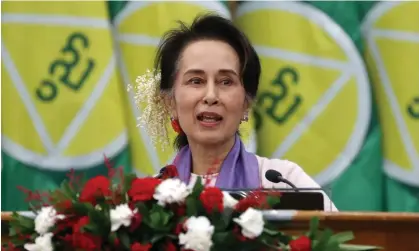  ?? Photograph: Aung Shine Oo/AP ?? Myanmar's Aung San Suu Kyi has been jailed for a further three years on corruption charges her legal team has rejected as absurd.