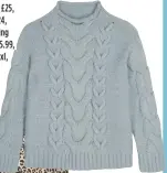  ??  ?? Jumper, £25, sizes 8-24, tu Clothing skirt, £35.99, sizes xs-xl, Mango Jumper, £40, sizes 6-20, H! by Henry Holland at Debenhams Jeans, £20, sizes 6-22, F&amp;F at tesco