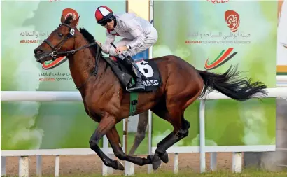  ?? KT file ?? Sharaf Al Reef 1,400m Group 2 Liwa Oasis race in the final meeting of the season at the Abu Dhabi Racecourse on Sunday. —