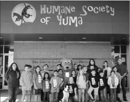  ?? LOANED PHOTO ?? RECENTLY, AROUND 1,800 LOCAL children raised $18,000 for the Humane Society of Yuma as part of the organizati­on’s BEHUMANE program which teaches children about animal welfare.