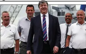  ??  ?? Concerns: Alistair Carmichael met union leaders at Rosyth yesterday
