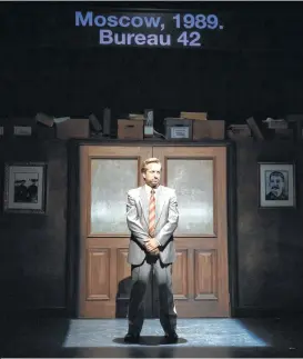  ?? Lynn Lane photos ?? “I hope, even though it’s about a very different time and place, there’s themes and ideas in the play that promote a reflection about crisis,” playwright Rajiv Joseph says of “Describe the Night,” which stars Jason Babinsky.