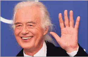  ?? Domenico Stinellis / AP ?? Musician Jimmy Page at the photo call for the movie 'Becoming Led Zeppelin' at the 78th edition of the Venice Film Festival.