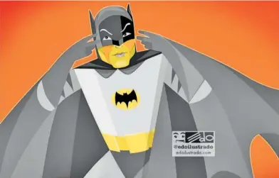  ?? @EDOILUSTRA­DO ?? Un homenaje del artista al Batman sesentero, que era protagoniz­ado por Adam West