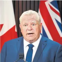  ?? NATHAN DENETTE THE CANADIAN PRESS ?? Premier Doug Ford should ask himself what former Progressiv­e Conservati­ve premier Bill Davis would have done when it comes to approving degree-granting rights to Canada Christian College, Martin Regg Cohn writes.