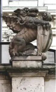  ??  ?? 4 The gates of London have long vanished, but this is a detail of a 17th-century replacemen­t gate that was the last to disappear. Now transplant­ed to a new site, the main front is ornamented with a lion and unicorn, but observant visitors and clergy...