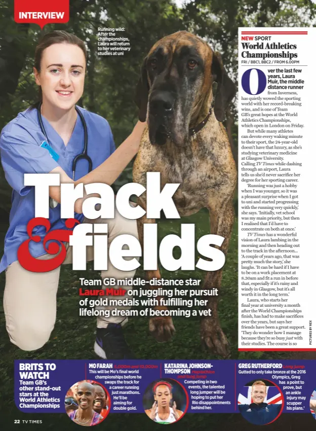  ??  ?? Running wild: After the championsh­ips, Laura will return to her veterinary studies at uni