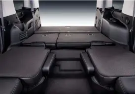  ??  ?? Power fold-flat seats are one option for making the most of the Tahoe’s available cargo space.