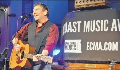  ?? SALLY COLE/GUARDIAN FILE PHOTO ?? Island singer-songwriter Lennie Gallant, seen here performing on the Folk Stage at the 2017 East Coast Music Awards in Saint John, N.B., says he loves attending the annual event because of the “sense of camaraderi­e” that exists among the musicians...