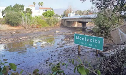  ?? PHOTOS BY TREVOR HUGHES/USA TODAY ?? U.S. Highway 101 in Montecito, closed by the mudslides, is expected to reopen Monday.