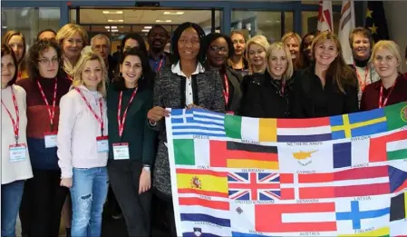  ??  ?? DkIT lecturer Dr Colletta Dalikeni with educators from across Europe.