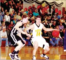  ?? FILE PHOTO ?? Jalen Beeks, shown handling the ball against Pea Ridge on Color’s Day, Jan. 28, 2011, of his senior high school season, displayed a tenacity at starting point-guard that many Tiger basketball fans still talk about. Beeks pitched for the University of Arkansas, was drafted in the 12th round of the 2014 major league baseball draft by the Boston Red Sox, and traded to the Tampa Bay Rays in July. Beeks compiled a 5-1 record as a Major League Baseball pitcher in 2018. He returns to Prairie Grove Friday to present his framed, autographe­d Tampa Bay Rays’ No. 68 jersey to the winner of a raffle for Tiger baseball during halftime of the girls basketball game against West Fork following a Hall of Pride induction ceremony at 6 p.m.