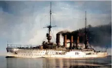  ??  ?? SMS Scharnhors­t Imperial German armoured cruiser and flagship of Admiral Graf von Spee