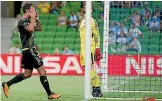  ?? PHOTO: GETTY IMAGES ?? Wellington Phoenix defender Tom Doyle rues a missed chance against Melbourne City.