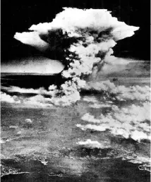  ??  ?? Trump echoed President Harry Truman’s threat to Japan after the US dropped an atomic bomb on Hiroshima.