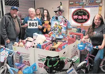  ?? COURTESY OF MARTY PAY ?? Last year’s Toys For Tots drive in December netted 803 toys collected for local children.