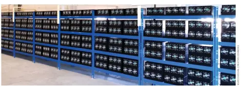  ??  ?? This is why your desktop can’t mine Bitcoin effectivel­y anymore. This mining farm in Iceland is your competitio­n.