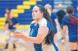  ??  ?? Ciara Morgan is part of a core of seniors leading the 2018 SF High volleyball team.