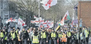  ??  ?? The EDL march in 2014