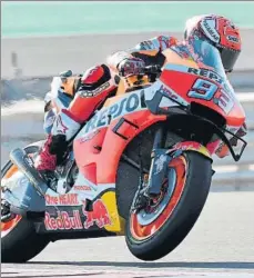  ?? FOTO: EFE ?? Marc Márquez, con su nueva Honda de 2019