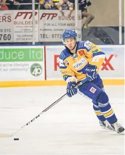  ?? Picture: Jillian Mcfarlane. ?? Shayne Stockton, who notched up a hat-trick against Edinburgh Capitals, said the Flyers played like they wanted to, with everyone chipping in.