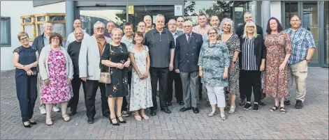  ?? Picture: Mike Cooter ?? REUNITED Retired members of the RAOC/RLC Petroleum Units of Portsmouth at the reunion. Centre row middle, Chris May (69, organiser - Staff Sergeant retired) and Geoffrey Salvetti (72, Major retired - former Officer Commanding)